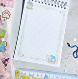 Spiral Not Defterli Cetvelli My Melody Kuromi Model Normal ve Şeffaf Sticker Dergisi - MODEL 3