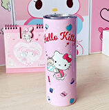 Hello Kitty Figürlü Metal Çelik Bardak Kupa Termos Mug - 26 CM X 17 CM
