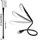 Bilgisayar Usb Led Okuma Lambası 14 Led 3 Kademe Dokunmatik Kısılabilir Işık 360° Esnek Kuğu Boynu