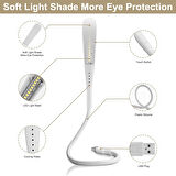 Bilgisayar Usb Led Okuma Lambası 14 Led 3 Kademe Dokunmatik Kısılabilir Işık 360° Esnek Kuğu Boynu