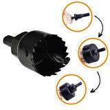 6 Parça Buat Açma Seti 38-54 mm Profesyonel Delik Panç Testere Matkap Ucu Seti