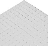 1’li Kendinden Yapışkanlı Silver Ayna Mozaik Disco Sticker Duvar Çerçeve Eşya Dekoratif Kaplama30x30