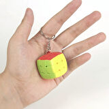 3x3x3 Rübik Akıl Küpü Taşınabilir Anahtarlık Renkli Dayanıklı Magic Hızlı Dönüşlü Zeka Oyuncağı