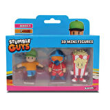 Stumble Guys 3'lü Mini Figür Seri 4 - Mr. Stumble - Bogey - Popcorn