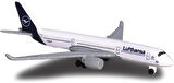 Metal Gövde Majorette Lufthansa Airbus A350 900 Ucak Modeli 11 Cm Serbest Tekerlek 1:64 Ölçek