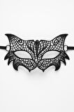 Dantelli Çift Renk Siyah Kırmızı Maske Şık Parti Kostüm Aksesuarı Kadın Yüz Maskesi Model - 6