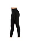 Kadın Siyah Kışlık İçlik Termal Tayt
