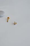 Arkası Düz Çelik Tektaş Tragus Piercing Helix Lob Kıkırdak
