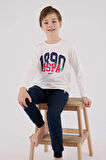 U.s. Polo Assn Uzun Kol Pijama Takım Us2203-4 Beyaz