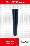Streç Film 50cm X 200m 1 Adet, Siyah, 23 Mikron, 1600 Gr, Dayanıklı Eşya, Koli ve Palet Streci
