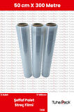 Streç Film 50cm X 300m 3 Adet, Şeffaf, 17 Mikron, 1000 Gr, Dayanıklı Eşya, Koli ve Palet Streci