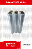 Streç Film 50cm X 300m 6 Adet, Şeffaf, 17 Mikron, 2500 Gr, Dayanıklı Eşya, Koli ve Palet Streci