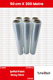 Streç Film 50cm X 300m 6 Adet, Şeffaf, 23 Mikron, 2500 Gr, Dayanıklı Eşya, Koli ve Palet Streci