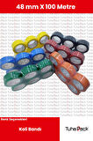 Sarı Koli Bandı 45mm X 100m (6 ADET) - Güçlü Yapışkanlı Koli Bandı