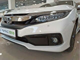 Honda Civic Fc5 2019-2021 Ön Sis Kaşı Kaplaması Piano Black (makyajlı Kasa)