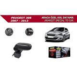 Peugeot 308 2007-2013 Araca Özel Kol Dayama Siyah