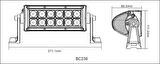 36W 18cm Düz Üniversal Yayıcı Delici Sis Lambası Led Bar