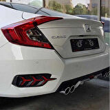 Honda Civic FC5 2016-2020 Difüzör 4 Egzozlu Silver