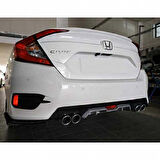 Honda Civic FC5 2016-2020 Difüzör 4 Egzozlu Silver