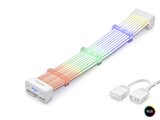 2X8 Pin Argb Pcie Gpu Güç Uzatma Kablosu Bükülebilir 2 Mm 108 Led Beyaz ND2813W