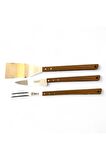 TRAMONTINA 26444 Barbekü 46cm Servis Bıçağı, Barbekü 46cm Servis Çatalı ve Barbekü 48cm Spatula