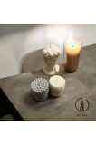 Cylinder Bubble Soy Wax Candle - Silindir Bubble Soya Mumu Vegan Doğal Hediyelik Dekoratif