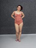 Truva Xxl Büyük Beden Kadın Giyim Tankini Mayo Renkli MY21