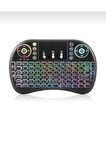 Zhltools Işıklı Mini Klavye Mouse Smart Tv Box Pc Şarjlı Oyuncu Klavye