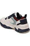 . Tracky Beyaz Mavi Kalın Taban Kadın Spor Ayakkabı Sneaker