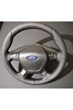 FORD CUSTOM 2016 ARACA ÖZEL DİKMELİ DİREKSİYON KILIFI (TORPİDO DESEN SİYAH İPLİ)