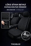 Mini Cooper Uyumlu 5 Parça Terletmez Kumaş Koltuk Minderi Siyah Beyaz