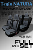 Volksagen Golf - 7 Conforline-Hidline 2013-2020 Natura Serisi Raşel Füme Siyah Koltuk Kılıfı