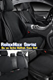 RelaxMax Serisi - Siyah Terletmez Cepli Oto Koltuk Minder Takımı (Ön ve Arka - Başlıklı ve Sırtlı)