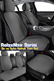 RelaxMax Serisi - Füme Terletmez Cepli Oto Koltuk Minder Takımı (Ön ve Arka - Başlıklı ve Sırtlı)
