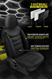 Ford Focus 2 2004-2011 Aracınıza Uyumlu JetDrive Deri Koltuk Kılııfı Siyah