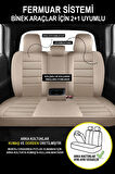 Ford Mondeo Sedan 2001-2007  Aracınıza Uyumlu JetDrive Deri Koltuk Kılııfı Siyah