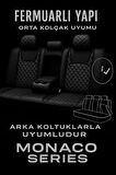Dacia Duster 2010–2024 Monaco Serisi Eviza Siyah Beyaz Koltuk Kılıfı