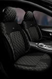 Hyundai I20 2009–2024 Monaco Serisi Eviza Siyah Beyaz Koltuk Kılıfı