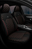 Bmw İ Seri̇si̇ F20 2011-2015 Monaco Serisi Eviza Siyah Kırmızı Koltuk Kılıfı