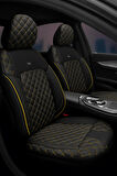 Seat Cordoba (2002 Öncesi) 1993–2002 Monaco Serisi Eviza Siyah Sarı Koltuk Kılıfı