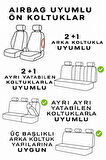 Dacia Dokker 2007-2012 Monaco Serisi Eviza Siyah Sarı Koltuk Kılıfı