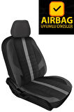 Opel Corsa C 2000-2006 Aracınıza Uyumlu Füme Velür Serisi Deri Kılıf