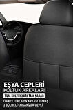 Fiat Tipo Hatchback 1990-2000 Aracınıza Uyumlu Meyra Serisi Tay Tüyü Deri Detay Siyah