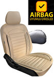 Renault Laguna 2 Sedan 2004-2009  Aracınıza Uyumlu Bej Nova Serisi Deri Kılıf