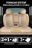 Seat Ibiza Hatchback 2009-2012  Aracınıza Uyumlu Bej Nova Serisi Deri Kılıf