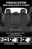 Tegin Üniversal Saren Serisi Oto Koltuk Kılıfı 5’li Set – Airbag & Kolçak Uyumlu, 3 Katman, Pike+Lakost+Deri