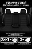 Dacia Logan 2004–2012 Saren Serisi Oto Koltuk Kılıfı 5’li Set – Airbag & Kolçak Uyumlu, 3 Katman, Pike+Lakost+Deri