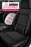 Volvo S60 2000–2009 Saren Serisi Oto Koltuk Kılıfı 5’li Set – Airbag & Kolçak Uyumlu, 3 Katman, Pike+Lakost+Deri