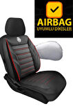 Renault Megane 2 Sedan 2004-2009 Aracınıza Uyumlu Siyah Saren Serisi Jakar Kumaş