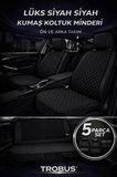Volvo S40 (Ilk Nesil) 1995–2004 Uyumlu Kumaş Koltuk Minderi Kapitone Desen Terletmez Yedili Siyah